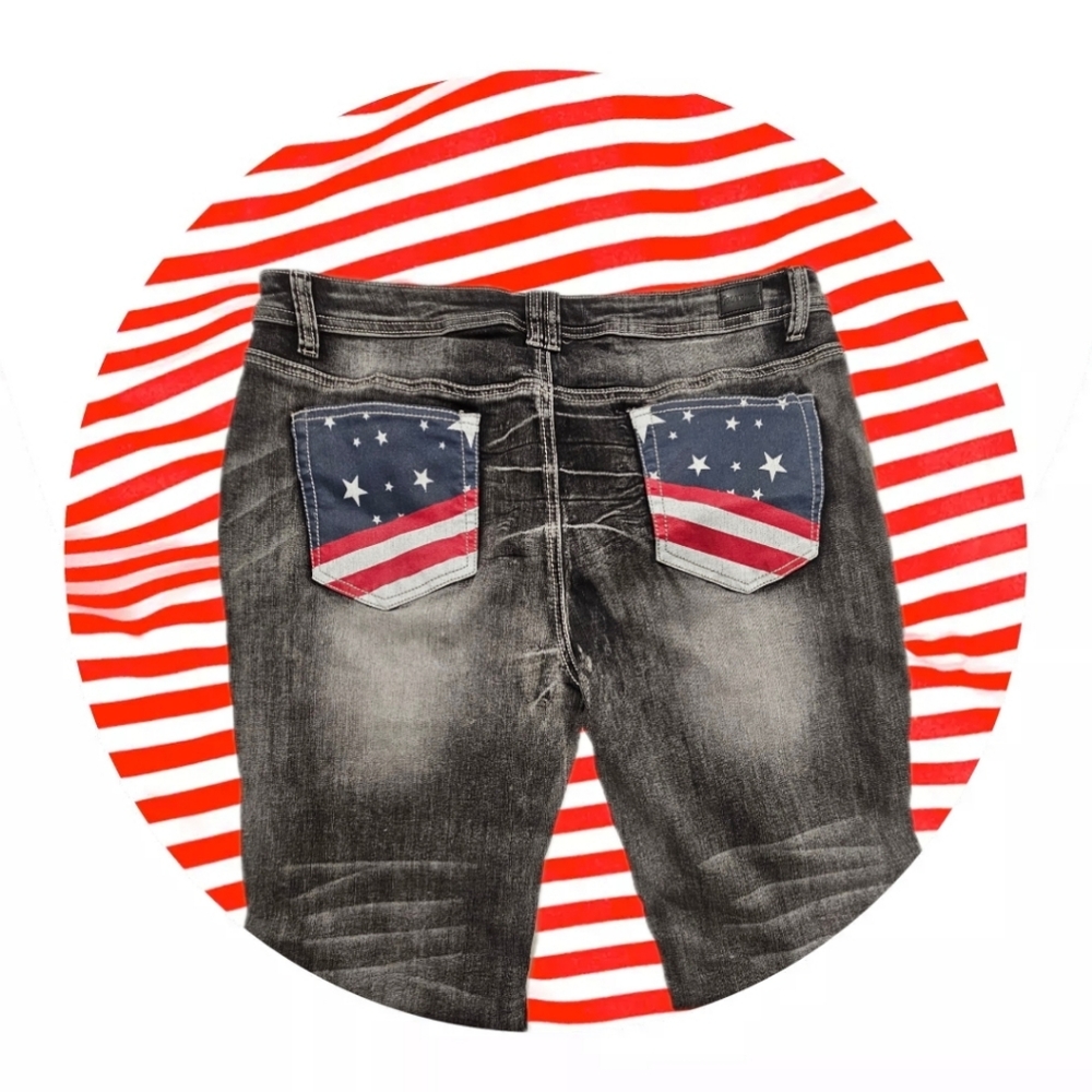 Fashion American Flag Stretch Jeans